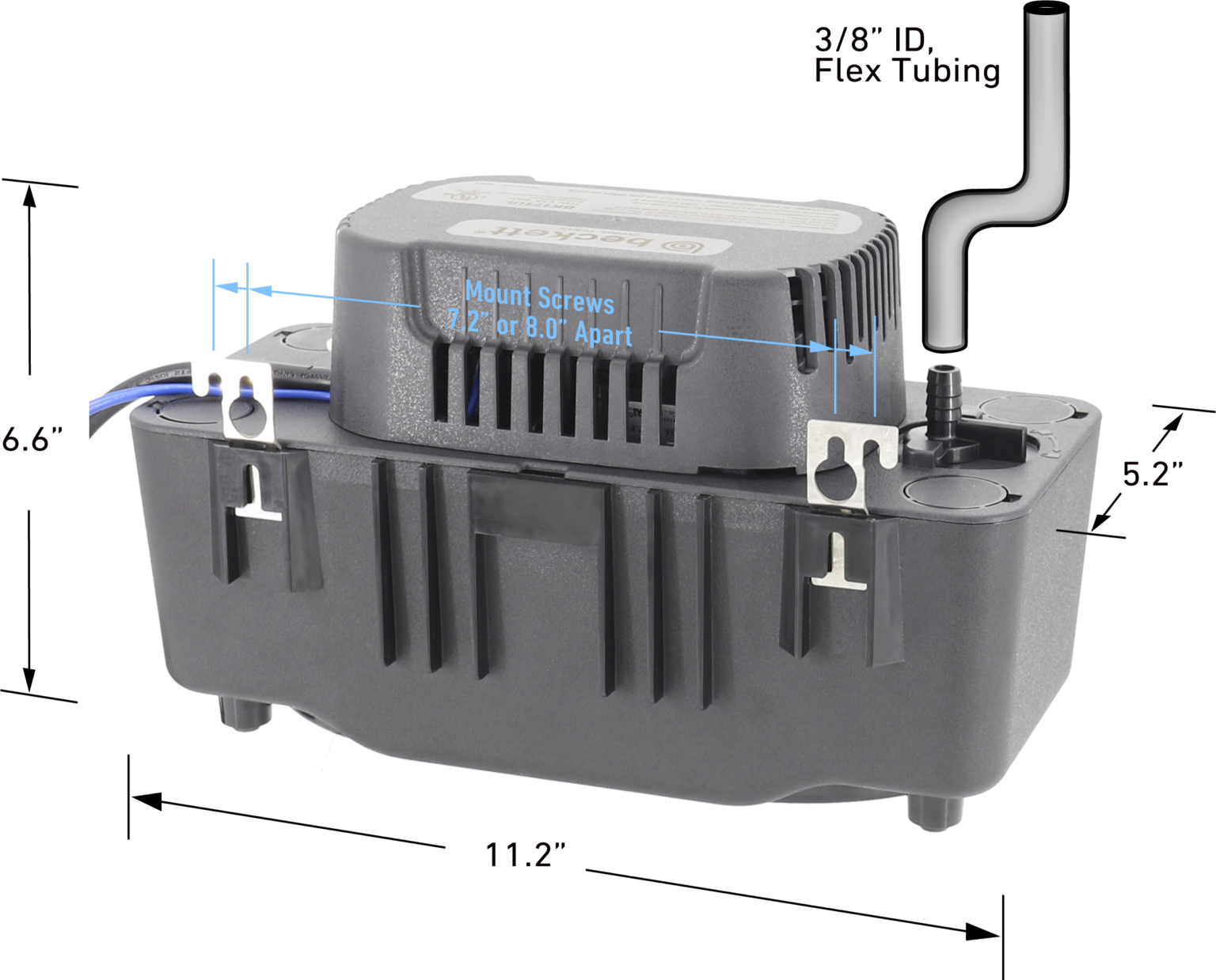 BK171UL Medium Condensate Pump w/Safety Switch, 115V, 17 Foot Max Lift