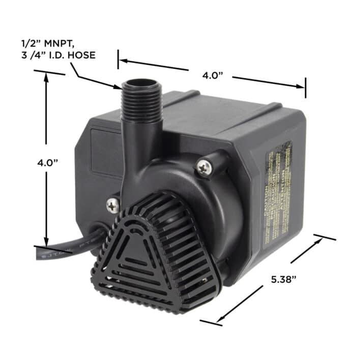 G600A submersibe pump dimensions