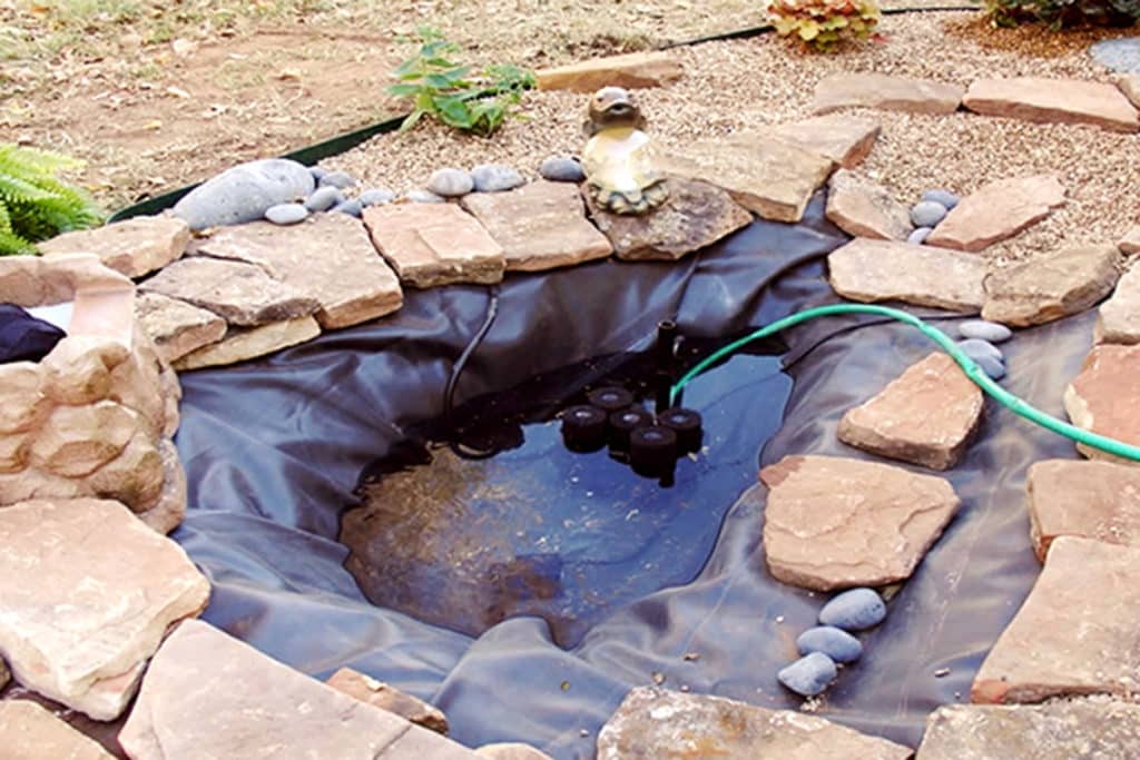 Adding pond pump and water